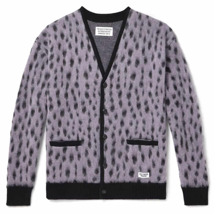 Wacko Maria Jacquard-knit mohair cardigan