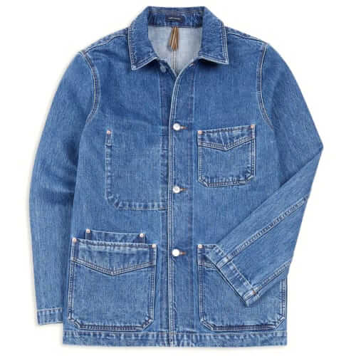 Drake's Selvedge denim chore jacket