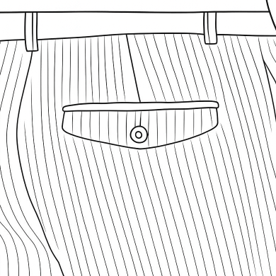 Corduroy wale example illustration
