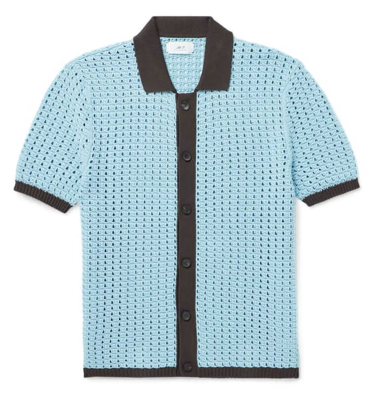 mr p. cotton crochet shirt