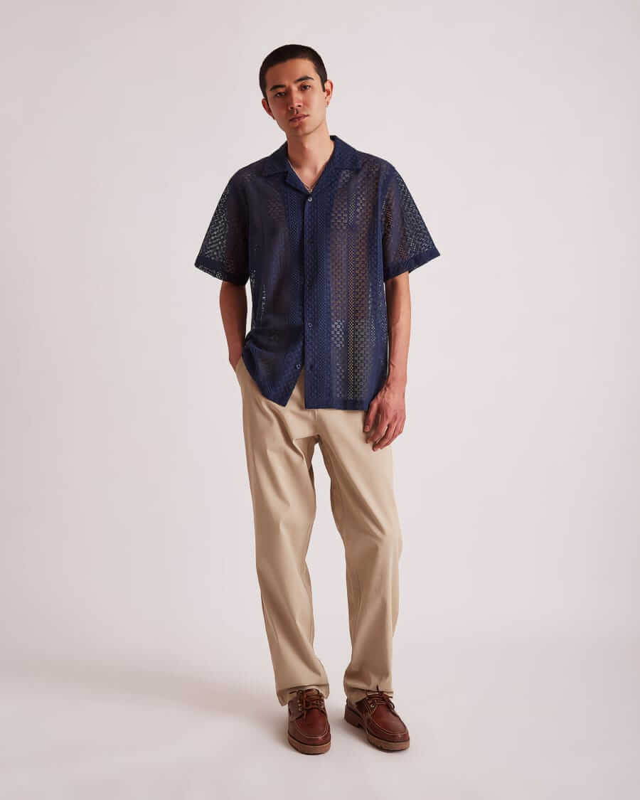 saturdays nyc cotton lace shirt