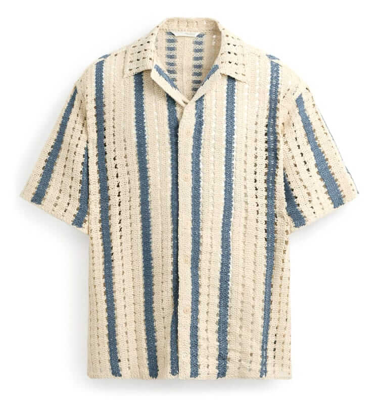 zara textured crochet shirt
