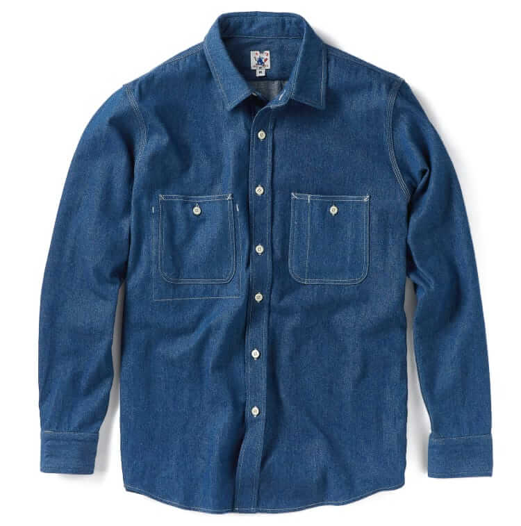 【NKJ 2025SS】WORK BIG DENIM SHIRT Big John 10oz. Nep Denim Selvedge Work Shirt - Okayama Denim