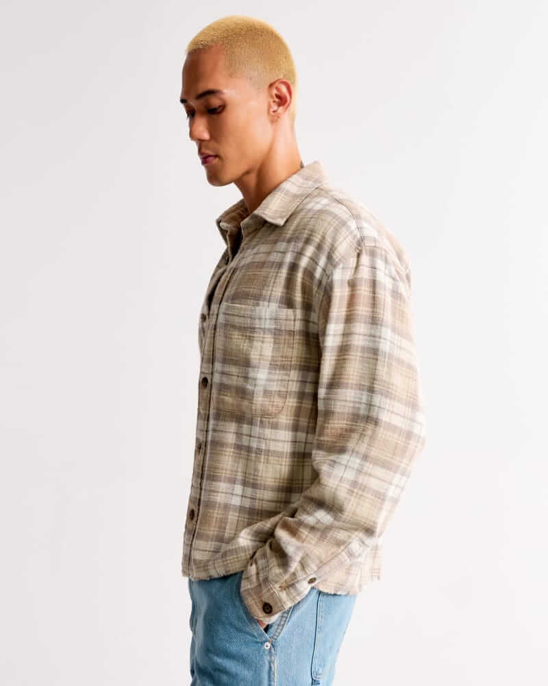 Abercrombie & Fitch Cropped flannel shirt