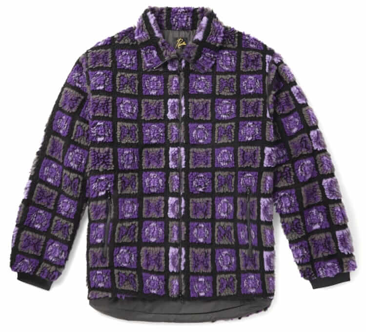needles printed fleece jacket