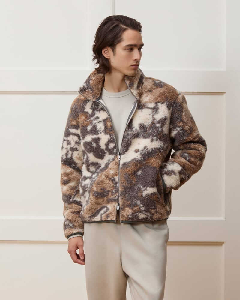 todd snyder marbled sherpa fleece jacket