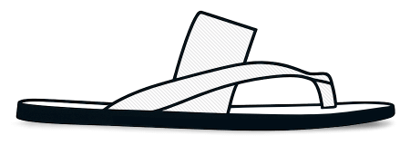 Men's flip flop sandal illustration