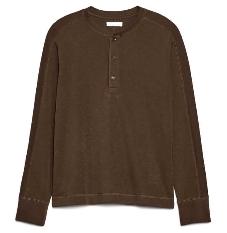 banana republic slub double-knit henley