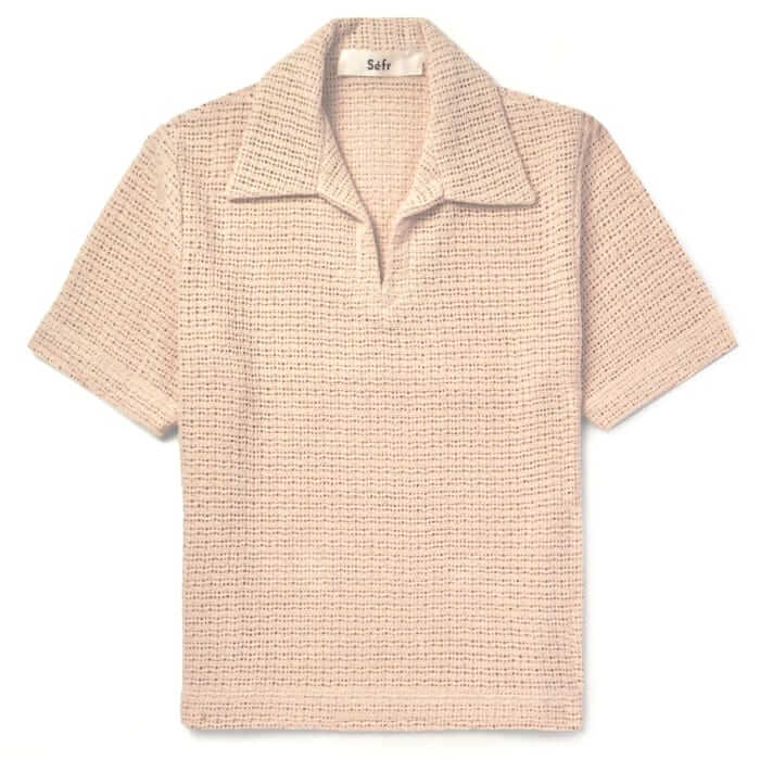 Sefr Open-knit cotton polo