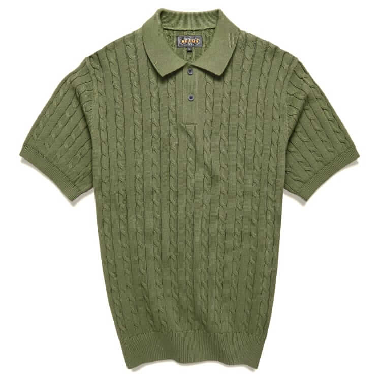 beams plus cable-knit polo