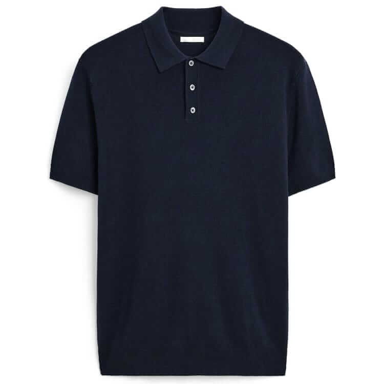 zara knit viscose polo