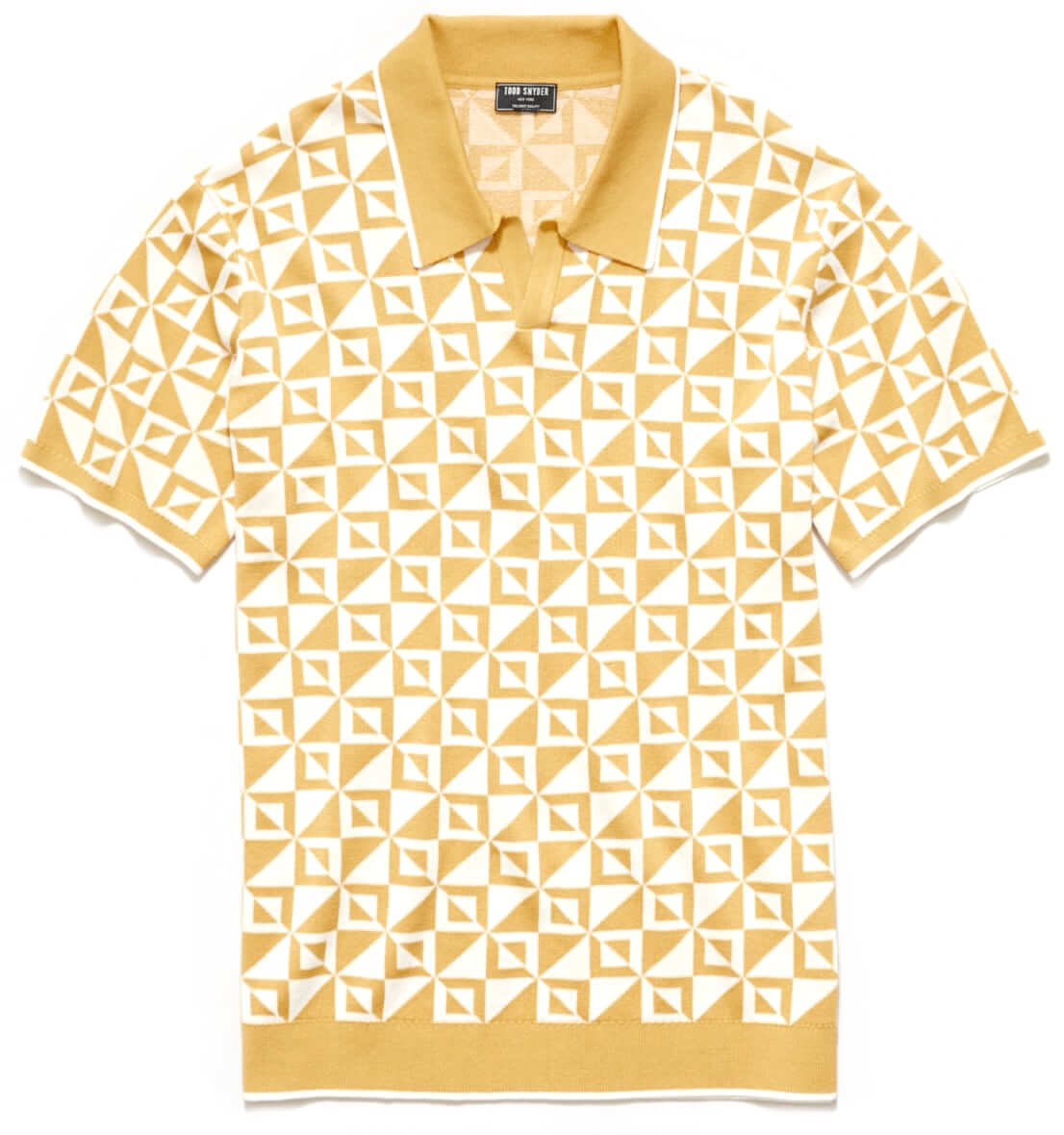 Todd Snyder Patterned Knit Polo