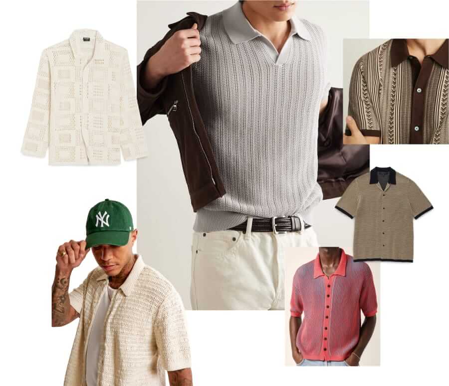 Best men's knit shirts spring 2024
