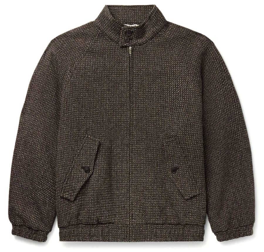 auralee tweed bomber jacket