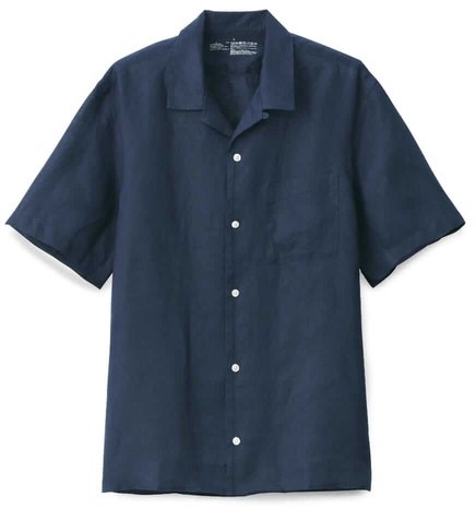 MUJI French Linen Camp Collar Shirt