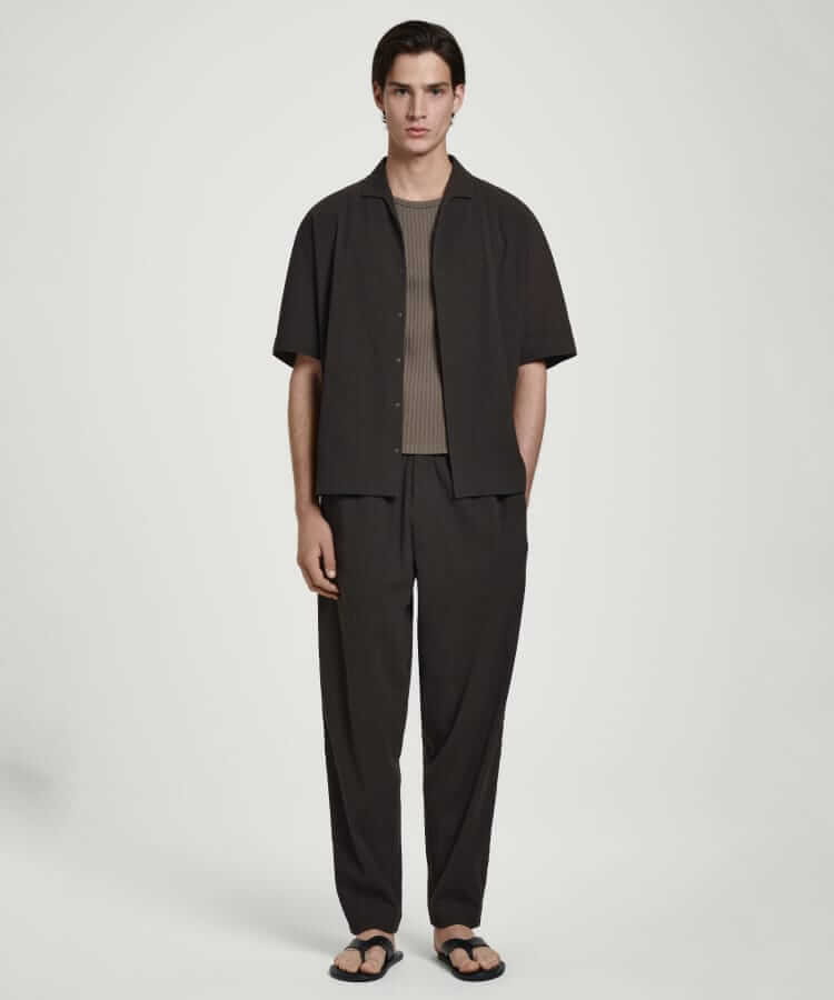 COS Crinkle cotton shirt and pant