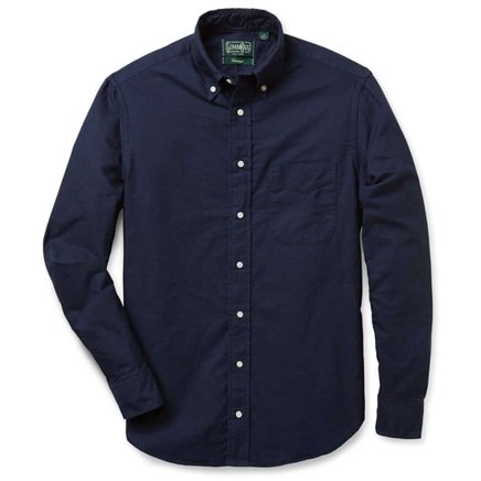 Gitman Vintage Navy Overdye Oxford