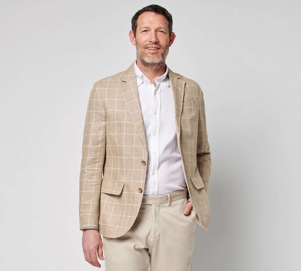 Faherty Yarn-Dyed Cotton-Linen Blazer