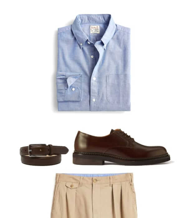 Dressy pleated chinos outfit