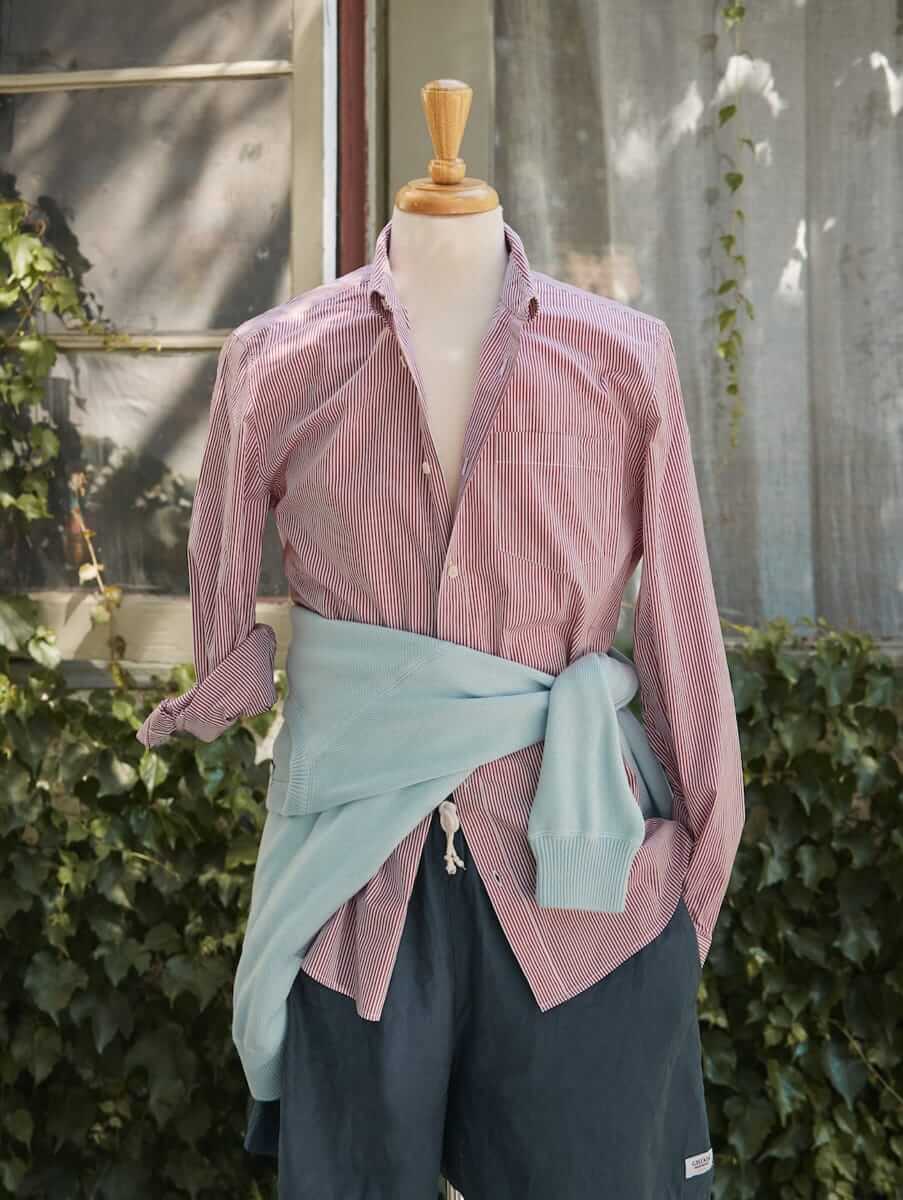 Ghiaia Cashmere Striped poplin shirt