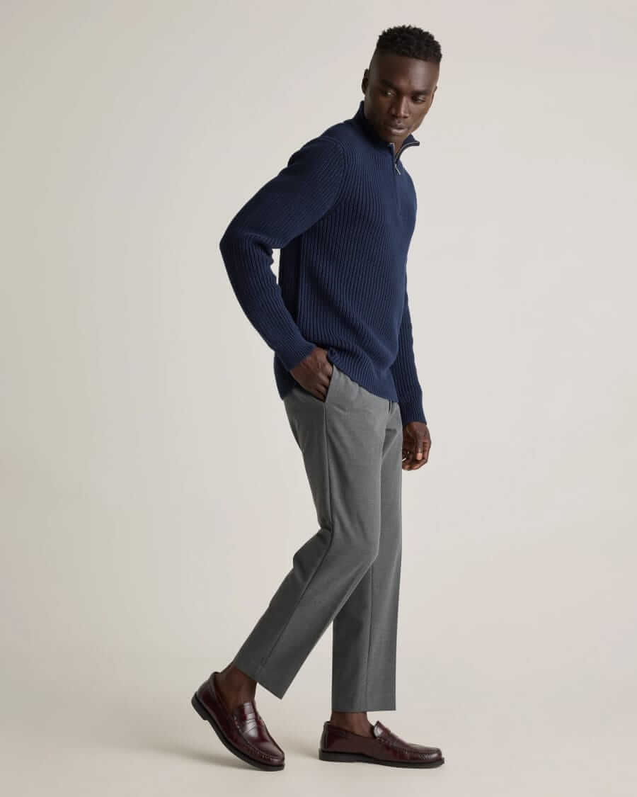 Quince Organic cotton fisherman quarter-zip sweater