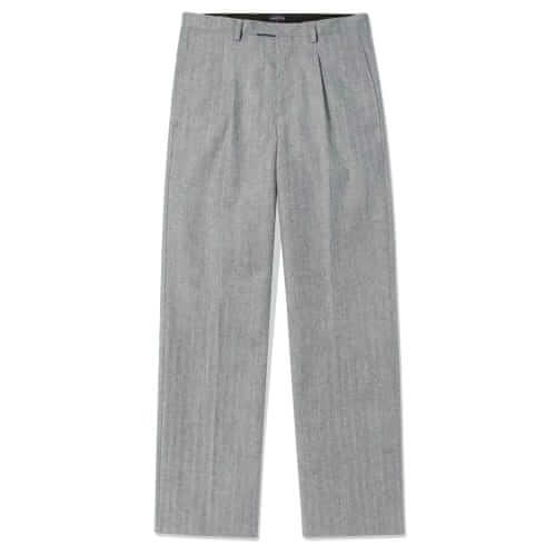 Noah single-pleated tweed pant