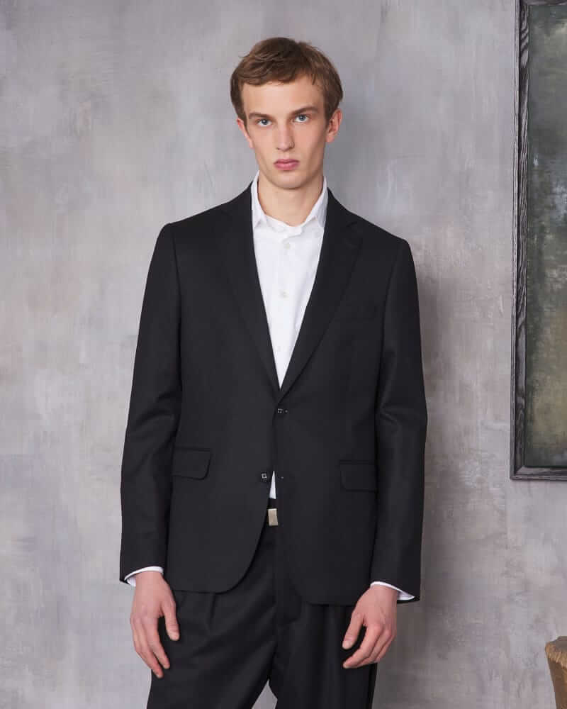 Officine Generale single-breasted italian worsted wool blazer