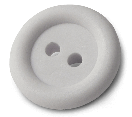 Rugby shirt rubberized button example