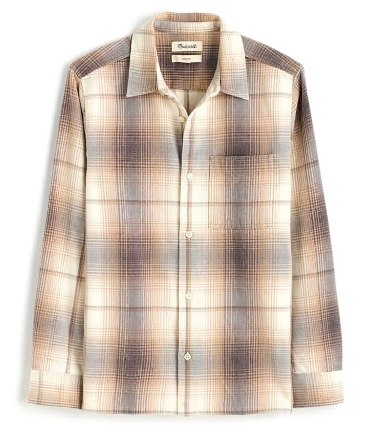 madewell brushed flannel shirt