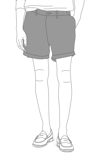 Shorter men's shorts illustation