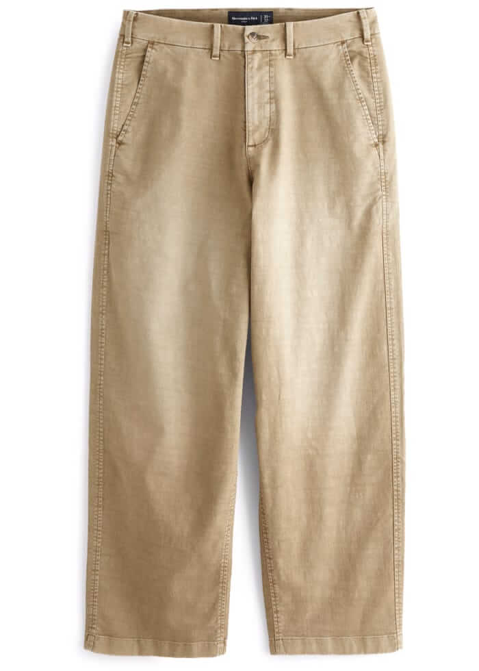 abercrombie & fitch washed baggy chino