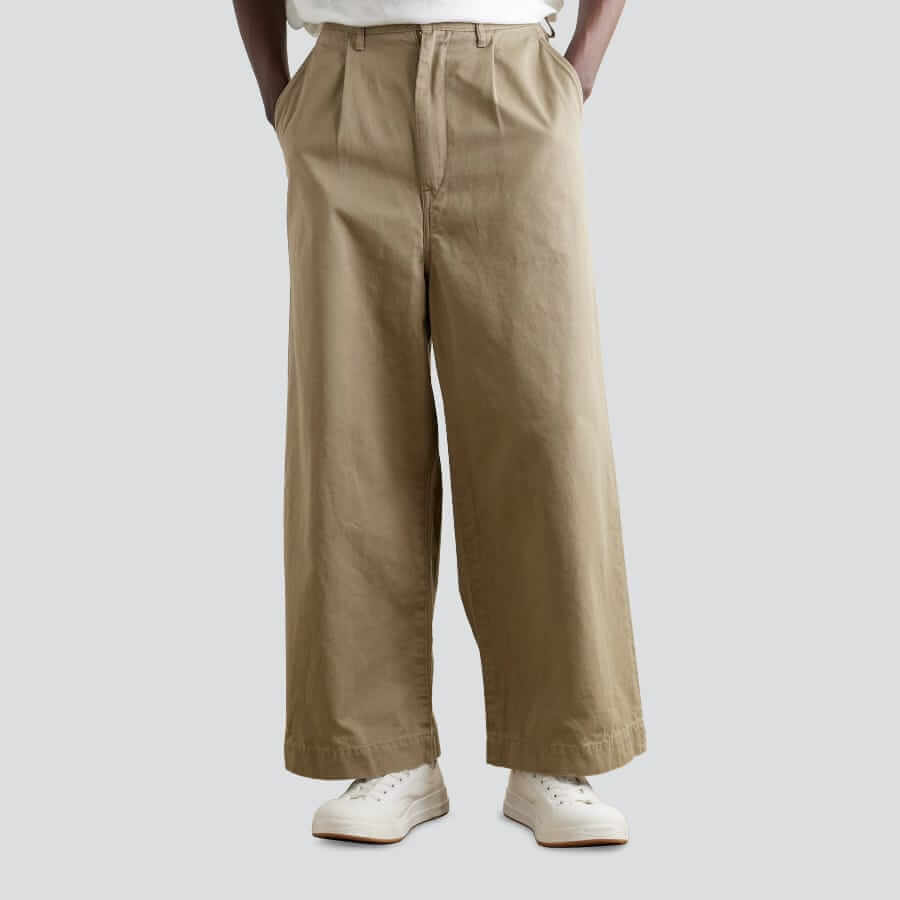 kapital nime wide-leg chino