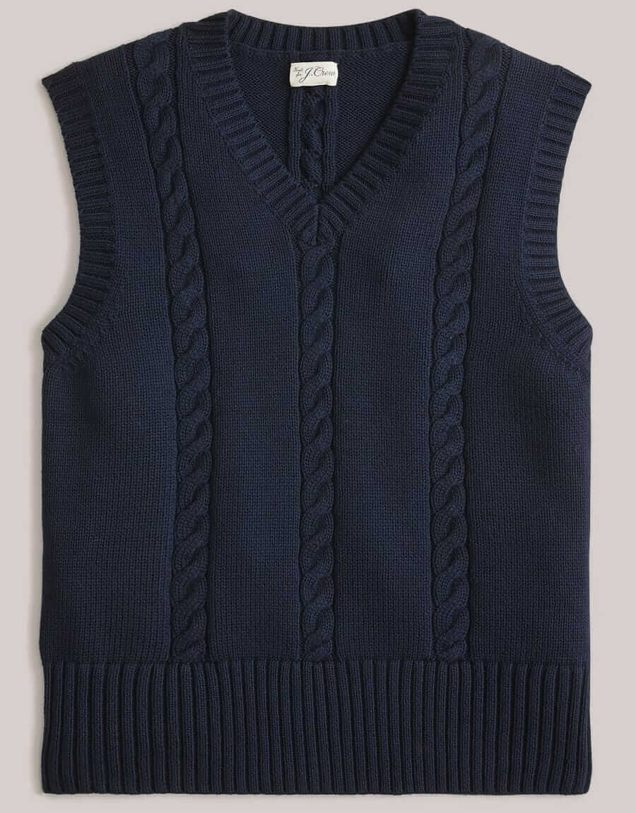 J.Crew Cotton cable sweater vest