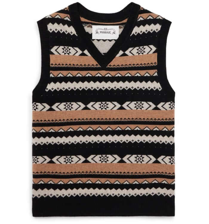 Manaaki Jacquard knit sweater vest