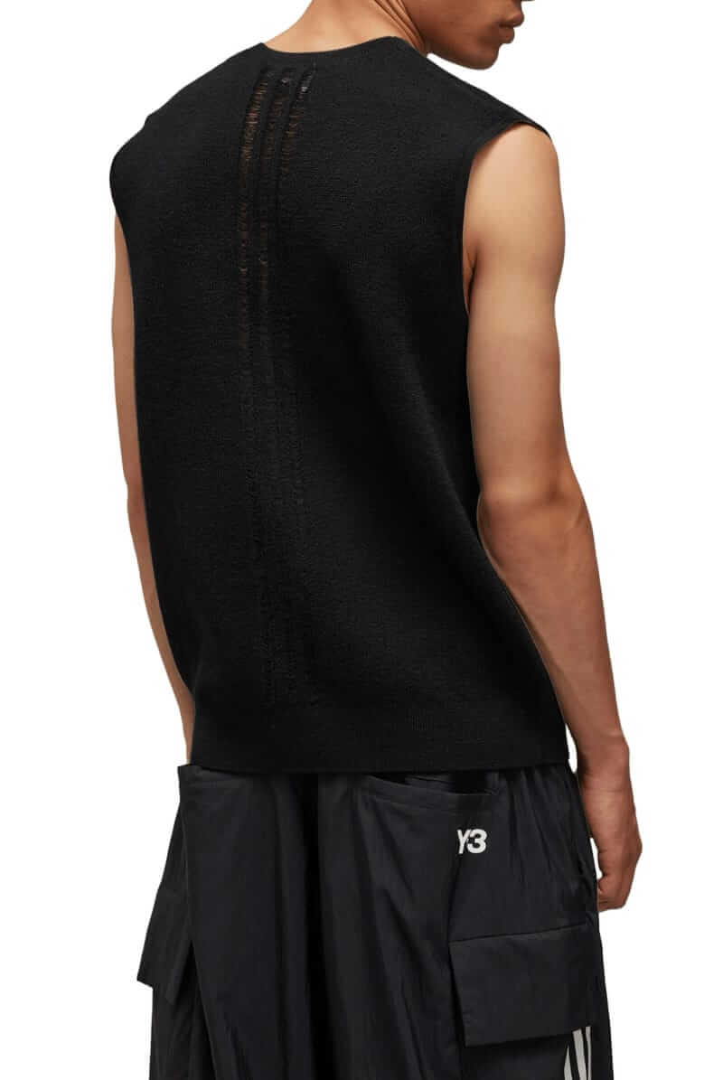 Y-3 3-stripes knit sweater vest
