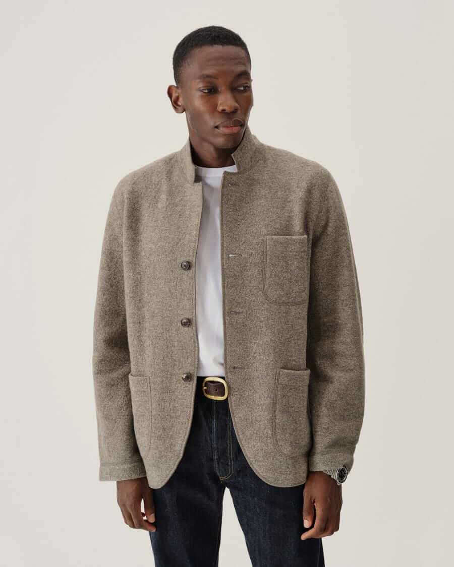 Mens boiled wool jacket best sale