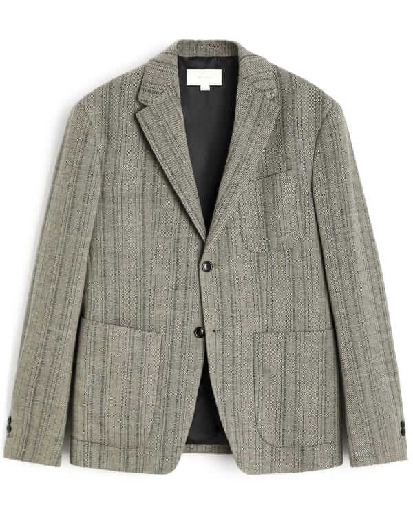 Zara Wool/cotton herringbone blazer