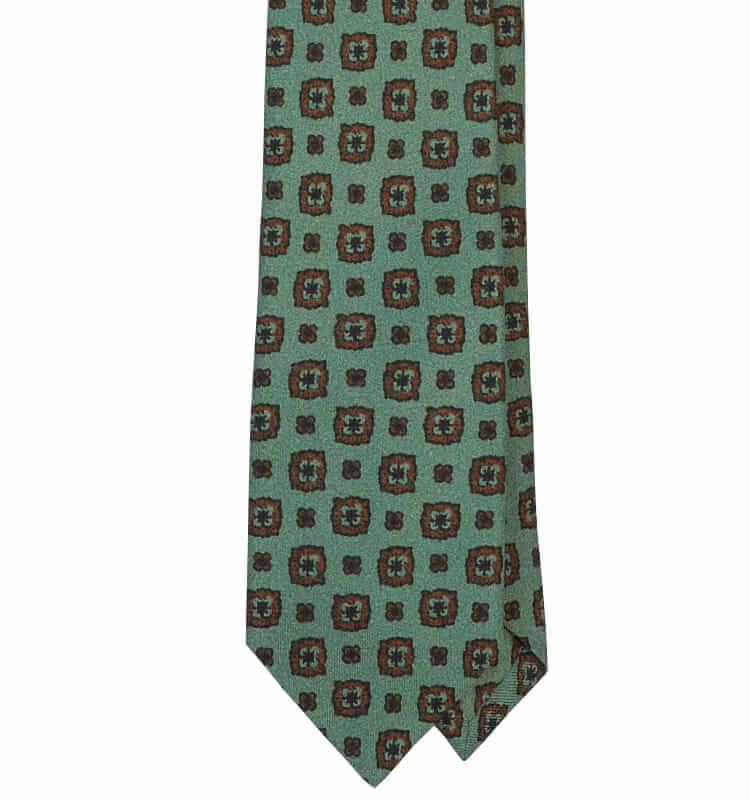 drake's self-tipped medallion tie