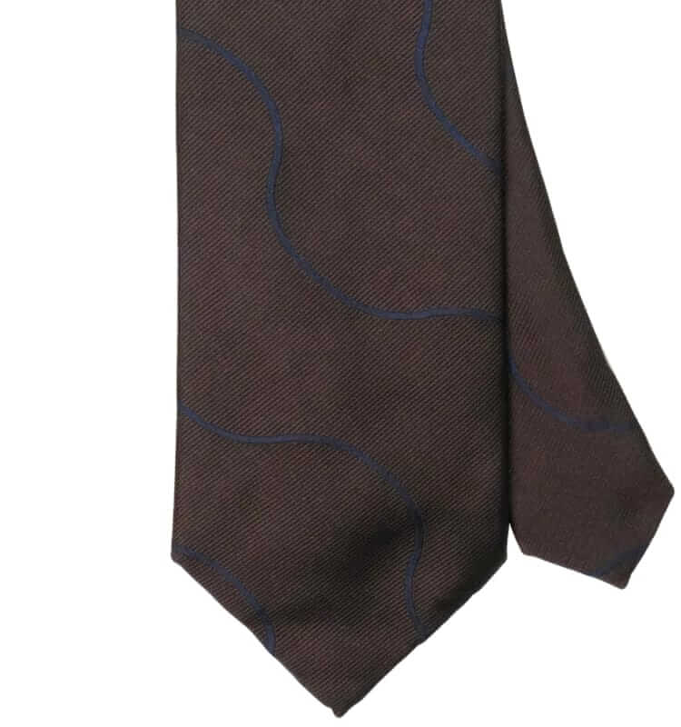 junior's curved strip silk tie