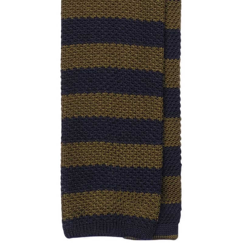 maison milano knitted striped tie