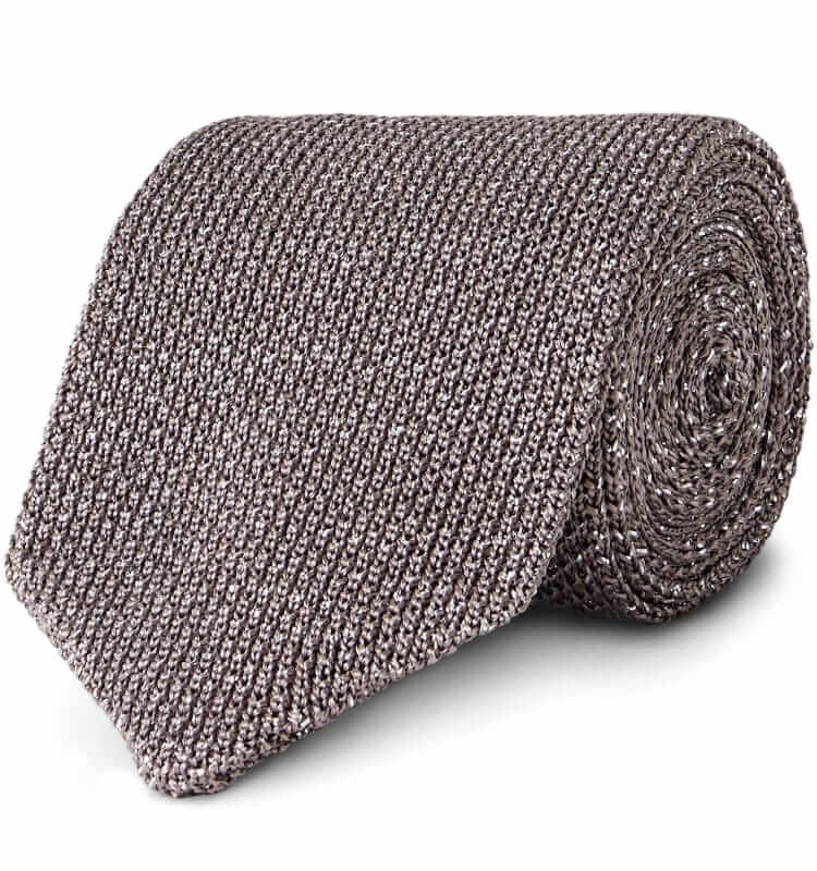 mfpen metalic silk knit tie