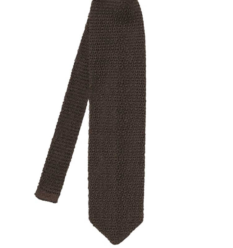 p.johnson chocolate silk knit tie