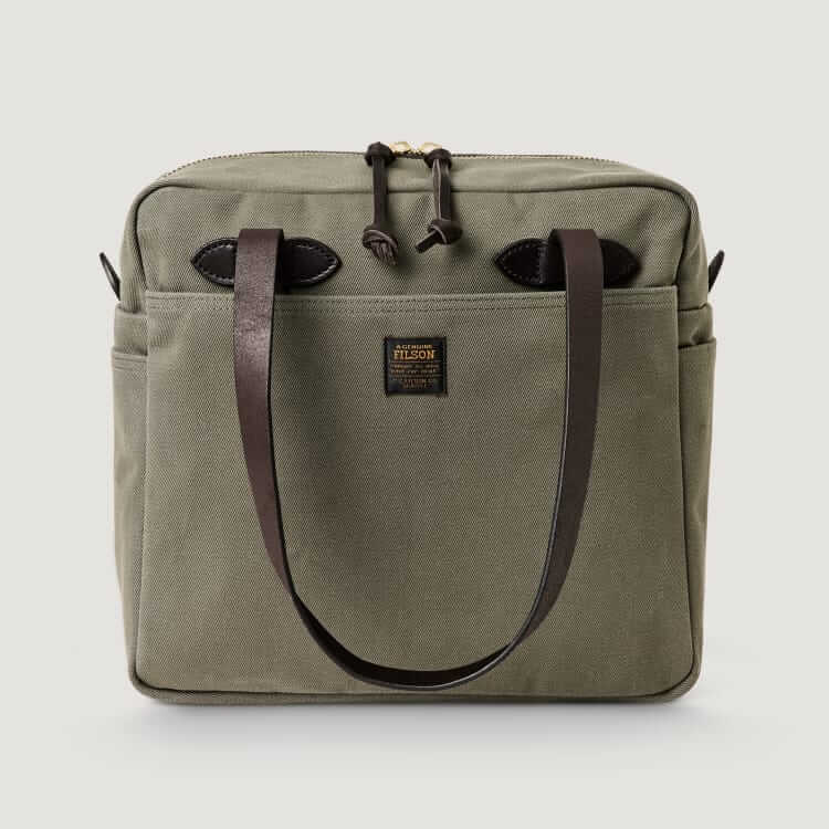 filson rugged twill zipper tote