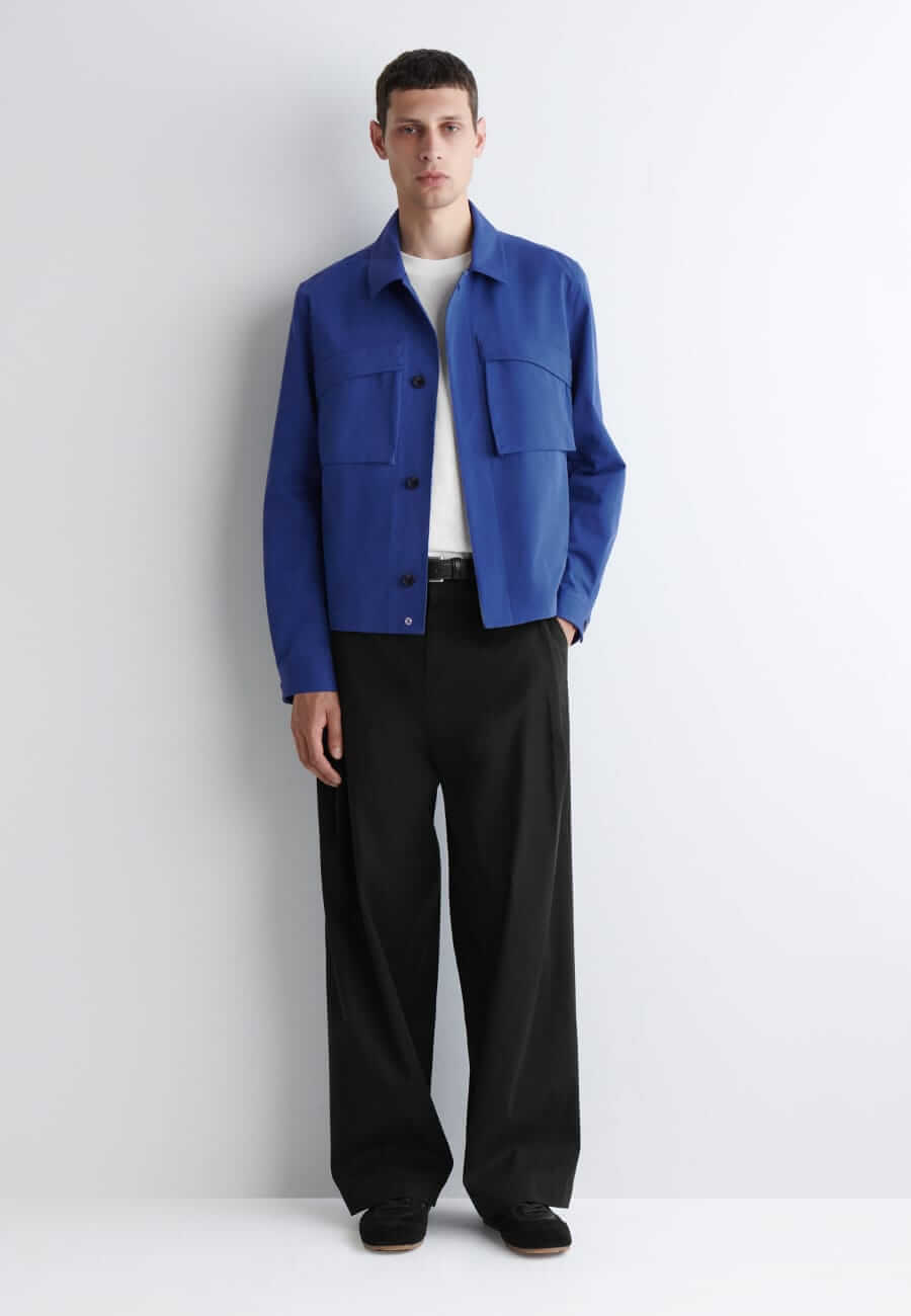 cos cotton twill utility overshirt