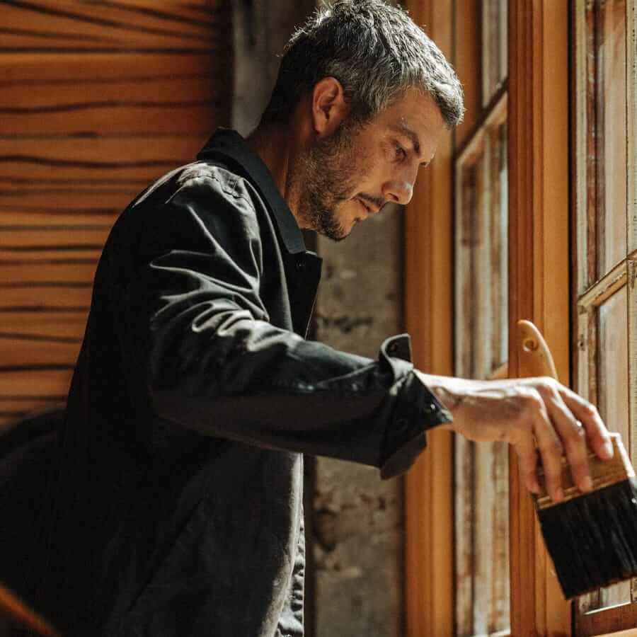 flint and tinder james waxed snap jacket