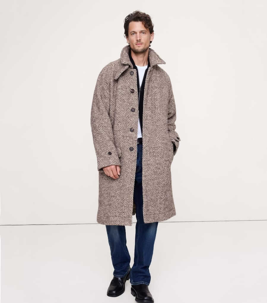 banana republic italian wool balmacaan coat