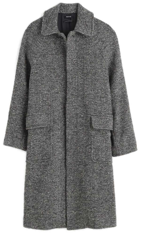 madewell italian tweed balmacaan coat
