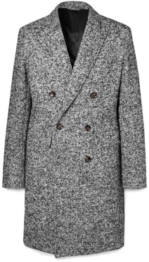 Mr P. Double-Breasted Boucle Overcoat