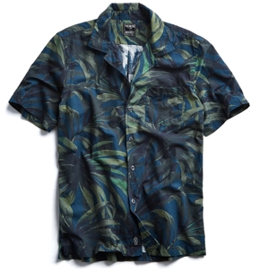Todd Snyder Olive Palm Camp Collar Shirt