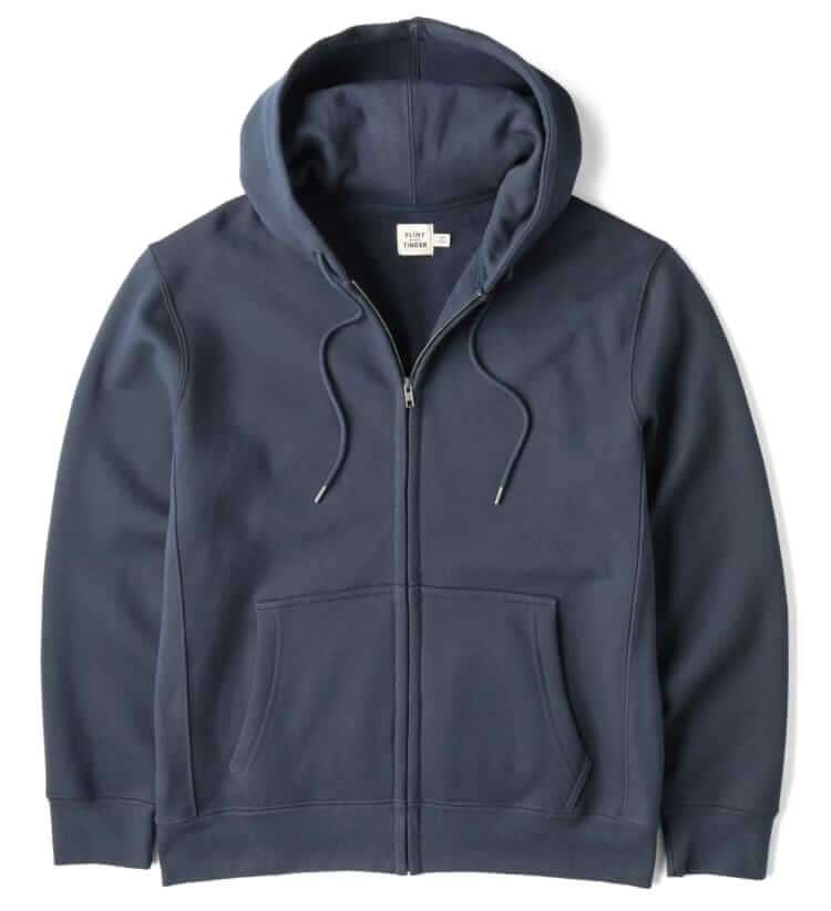 flint and tinder 10-year full zip hoodie in navy